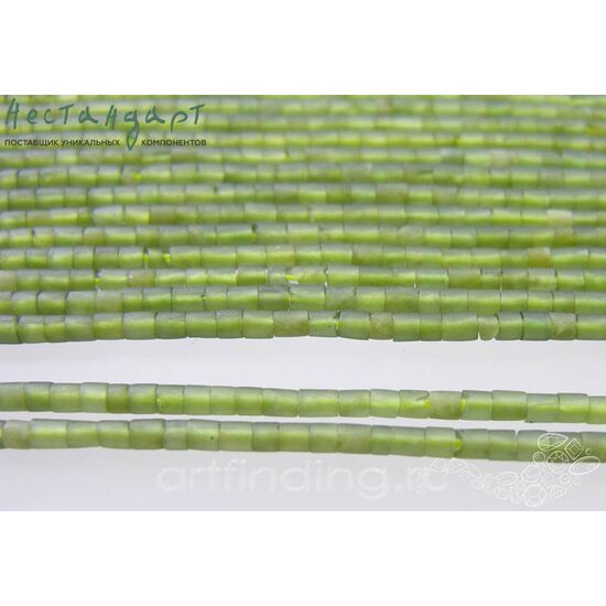 Нефрит натуральный бисер 1,7-3,5 мм (нить 16,5 см )