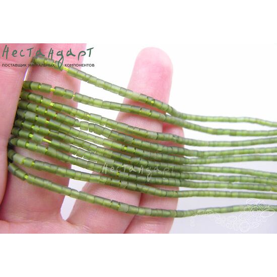 Нефрит натуральный бисер 1,7-3,5 мм (нить 16,5 см ), изображение 2