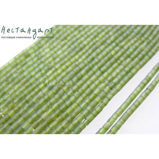 Нефрит натуральный бисер 1,7-3,5 мм (нить 16,5 см ), изображение 4