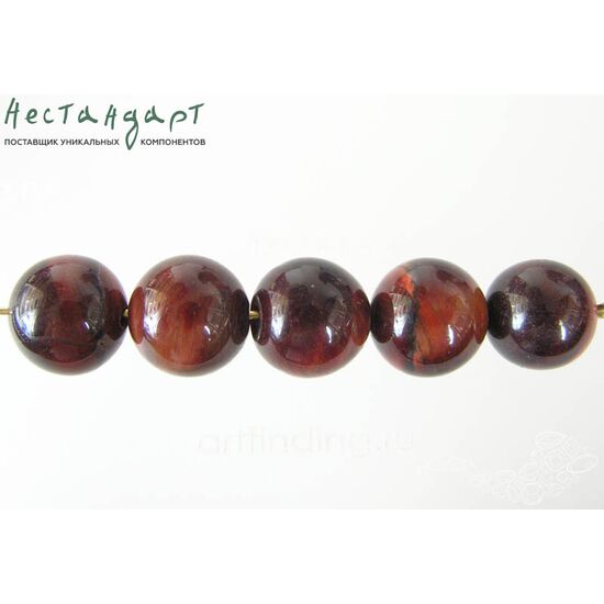 Бычий глаз натуральный гладкий 10 мм (уп. 5 шт.)