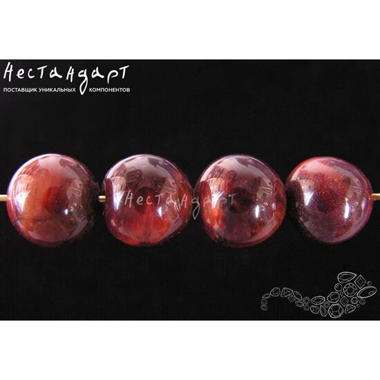 Бычий глаз натуральный гладкий 10 мм (уп. 5 шт.), изображение 3