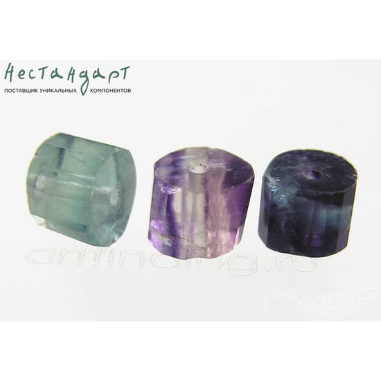 Флюорит натуральный Faceted Plug 7,5x6 мм, изображение 2