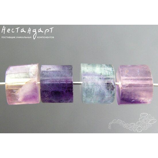 Флюорит натуральный Faceted Plug 7,5x6 мм, изображение 4