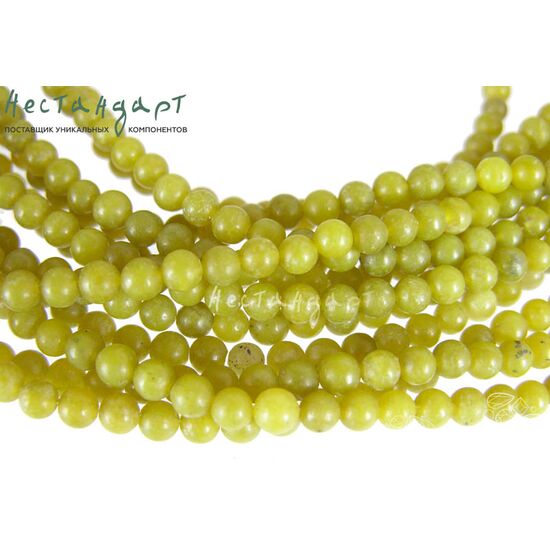 Офит натуральный зелёный 4,5 мм (нить 19 см), изображение 3