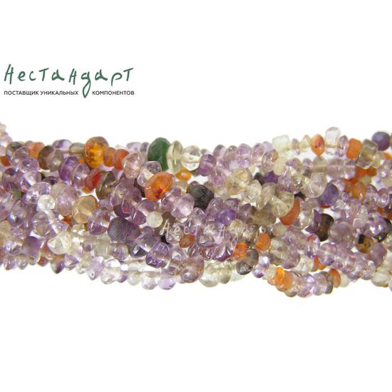 Самоцветы натуральных камней 4-6 мм (нить 10 см)