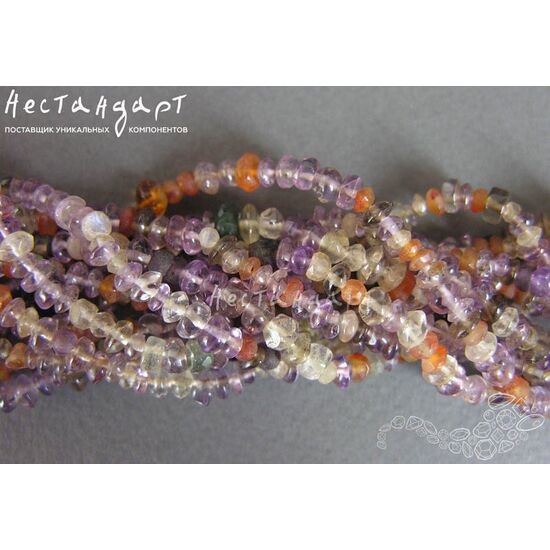 Самоцветы натуральных камней 4-6 мм (нить 10 см), изображение 2