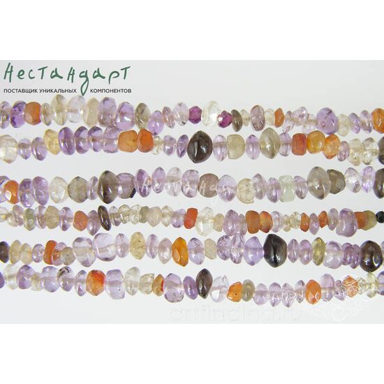 Самоцветы натуральных камней 4-6 мм (нить 10 см), изображение 3