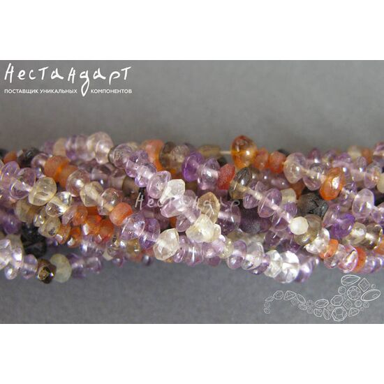 Самоцветы натуральных камней 4-6 мм (нить 10 см), изображение 4
