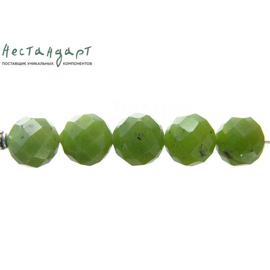 Нефрит натуральный Faceted Ball 13,5-14 мм, изображение 4