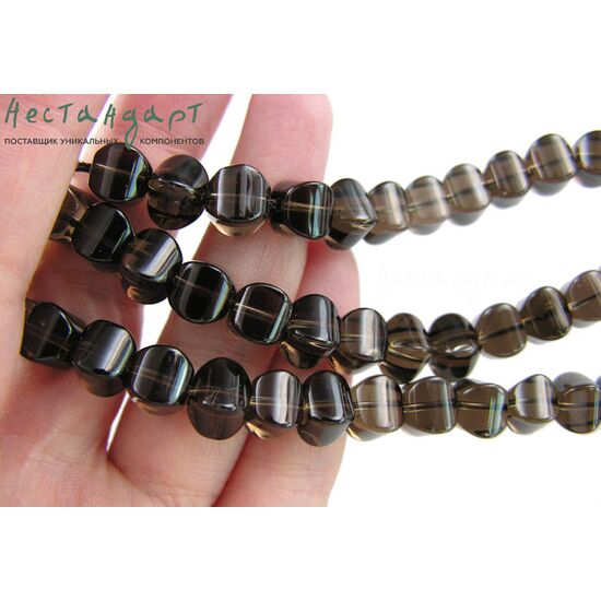 Кварц натуральный дымчатый Squash 10х8х7 мм (уп. 6 шт.), изображение 2