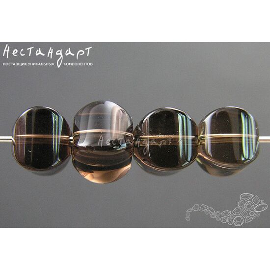 Кварц натуральный дымчатый Squash 10х8х7 мм (уп. 6 шт.), изображение 3