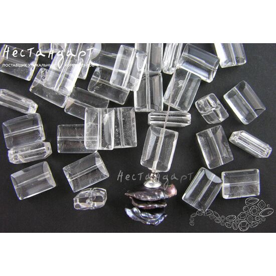 Кварц натуральный прозрачный Fantasy Baguette 14х10 мм