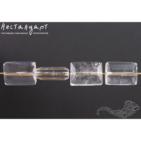 Кварц натуральный прозрачный Fantasy Baguette 14х10 мм, изображение 2