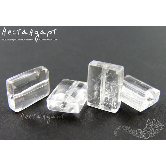 Кварц натуральный прозрачный Fantasy Baguette 14х10 мм, изображение 4