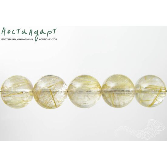 Кварц натуральный рутиловый (волосатик) 10 мм, изображение 3