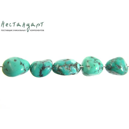 Бирюза натуральная Arizona Pebble 6-9 мм, изображение 2