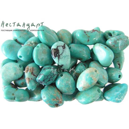 Бирюза натуральная Arizona Pebble 6-9 мм, изображение 3