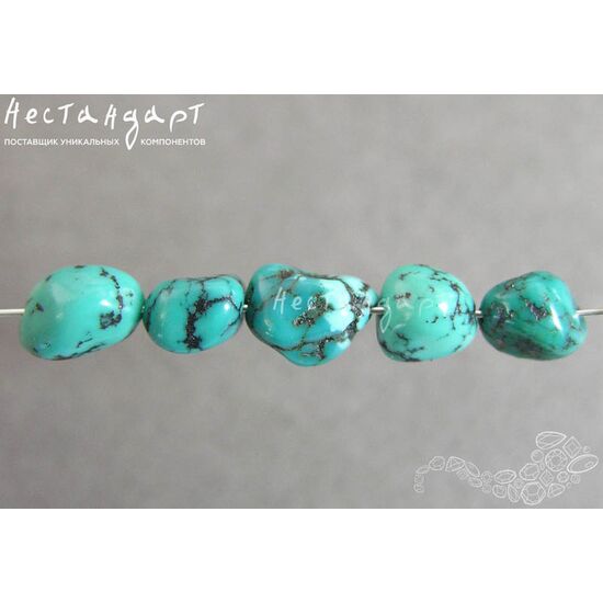 Бирюза натуральная Arizona Pebble 6-9 мм, изображение 4