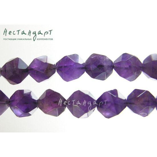 Аметист натуральный Multi-faceted Purple 9х10 мм, изображение 3