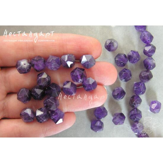 Аметист натуральный Multi-faceted Purple 9х10 мм, изображение 4