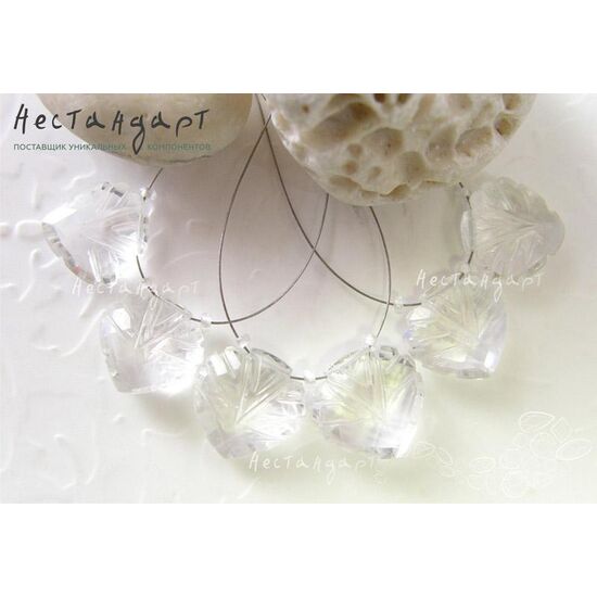 Кварц натуральный резной Crystal 12х11 мм (пара), изображение 3