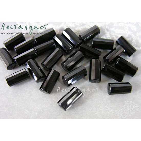 Халцедон натуральный Black Cylinder 16х8 мм