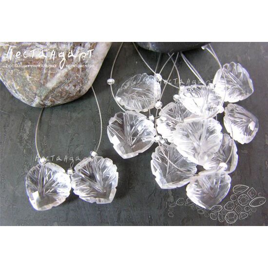 Кварц натуральный с золотым рутилом Tear Briolette 9-11 мм, изображение 3