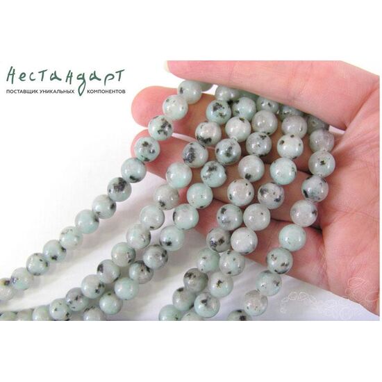 Пегматит амазонитовый натуральный 10 мм (уп. 10 шт.), изображение 2