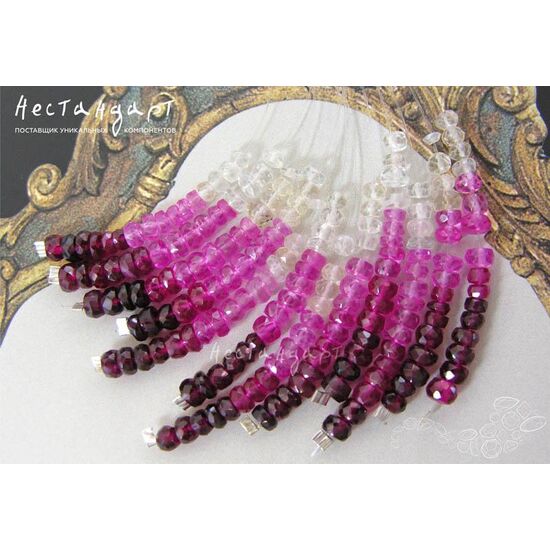 Шпинель лабораторная рубиновая рондель с огранкой 4,5 мм (уп. 13 шт.), изображение 4