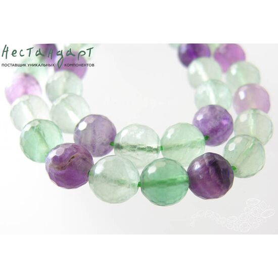 Флюорит натуральный с огранкой 10 мм (уп. 6 шт.), изображение 2