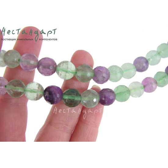 Флюорит натуральный с огранкой 10 мм (уп. 6 шт.), изображение 4
