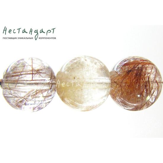 Кварц натуральный с турмалином и рутилом 10 мм, изображение 4