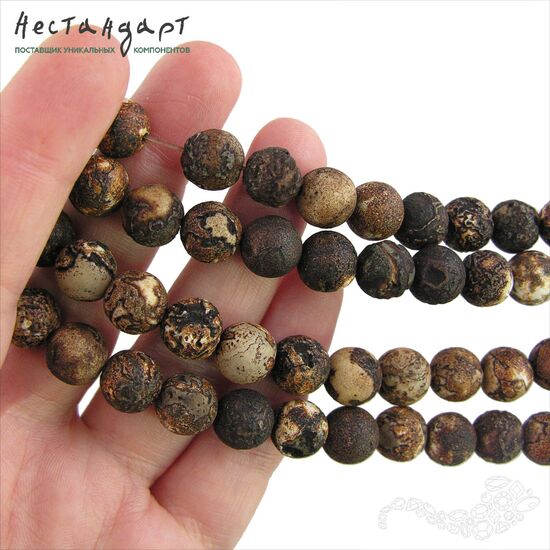 Агат натуральный травленый Savage 10 мм (уп. 10 шт.), изображение 4