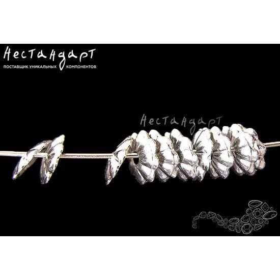 Чашечки для бусин Swirl Round Sterling Silver 3 мм (уп. 10 шт), изображение 3