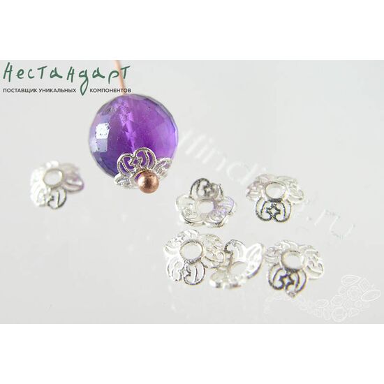 Чашечки для бусин Breath Sterling Silver 5х1,5 мм, изображение 2