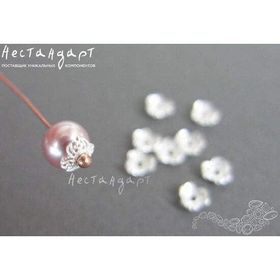 Чашечки для бусин Breath Sterling Silver 5х1,5 мм, изображение 3