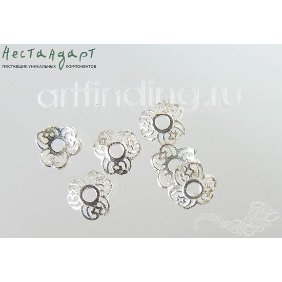 Чашечки для бусин Breath Sterling Silver 5х1,5 мм, изображение 4