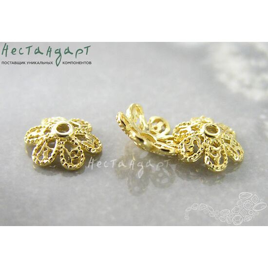 Чашечки для бусин Dainty Vermeil Sterling Silver 8 мм, изображение 3