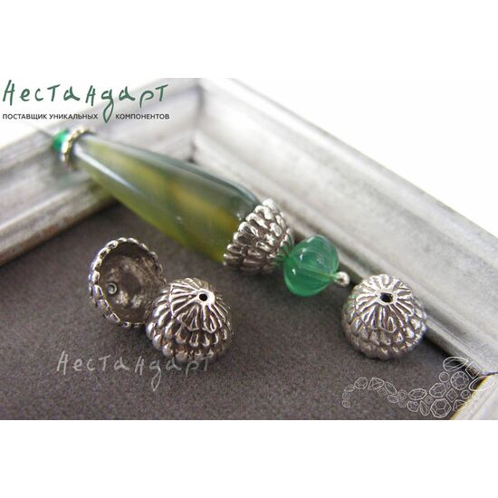 Чашечки для бусин Acorn Sterling Silver 10,5х6 мм, изображение 2