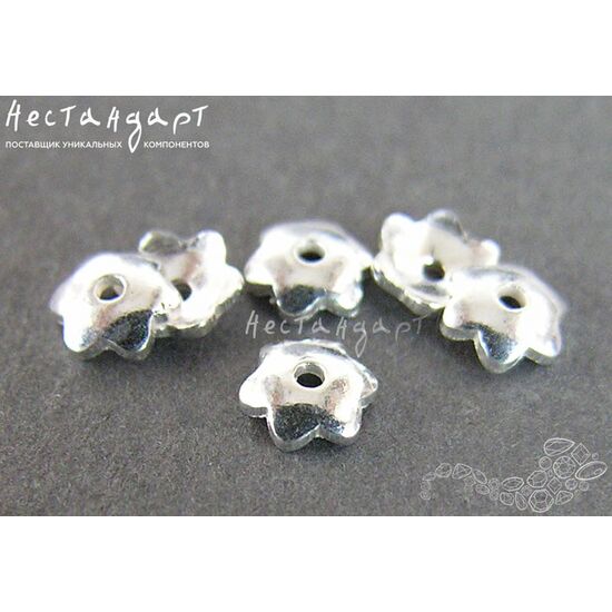 Чашечки для бусин Tiny Flower Sterling Silver 3,5х1 мм