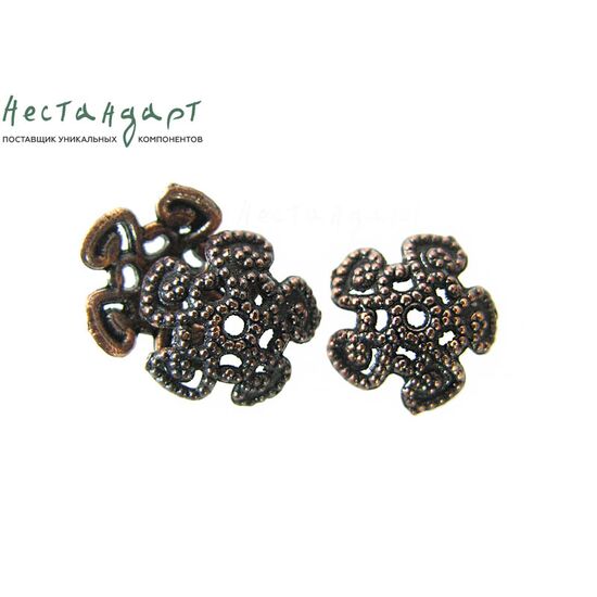 Чашечки для бусин Original Antique Copper 12 мм (уп. 10 шт.)