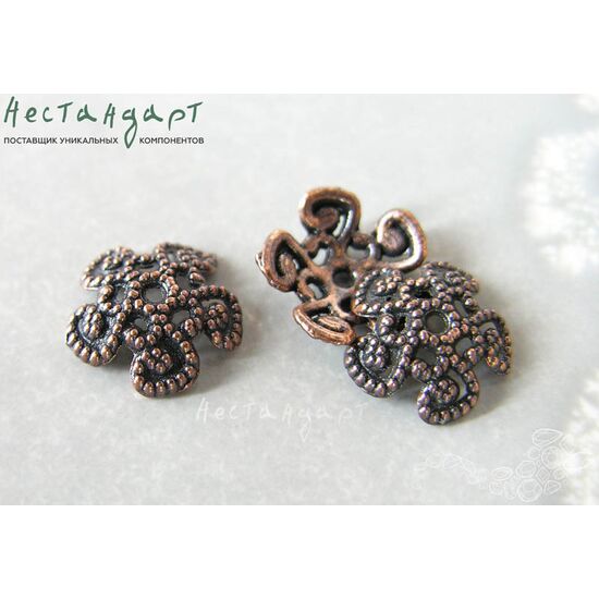 Чашечки для бусин Original Antique Copper 12 мм (уп. 10 шт.), изображение 4