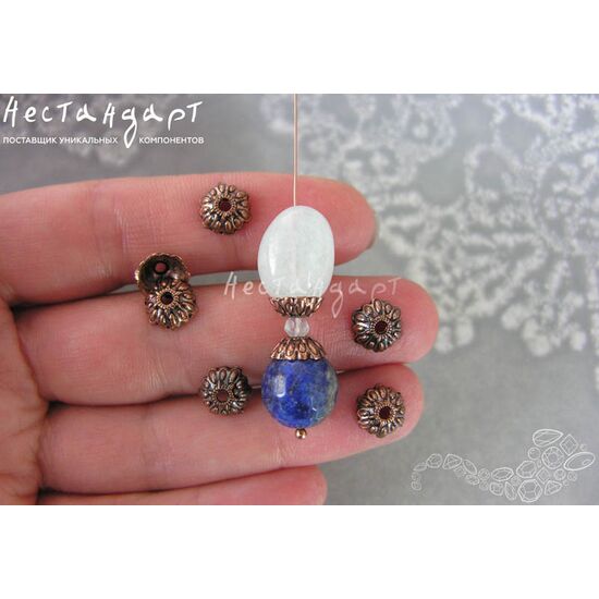 Чашечки для бусин Beanie Copper 8 мм (уп. 10 шт.), изображение 2