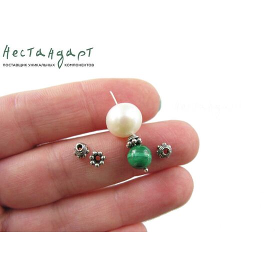 Чашечки для бусин Nut Sterling Silver 5х3,5 мм, изображение 3