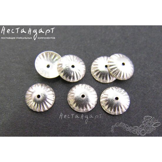 Чашечки для бусин Gorget Sterling Silver 6х1,5 мм (уп. 6 шт.), изображение 4