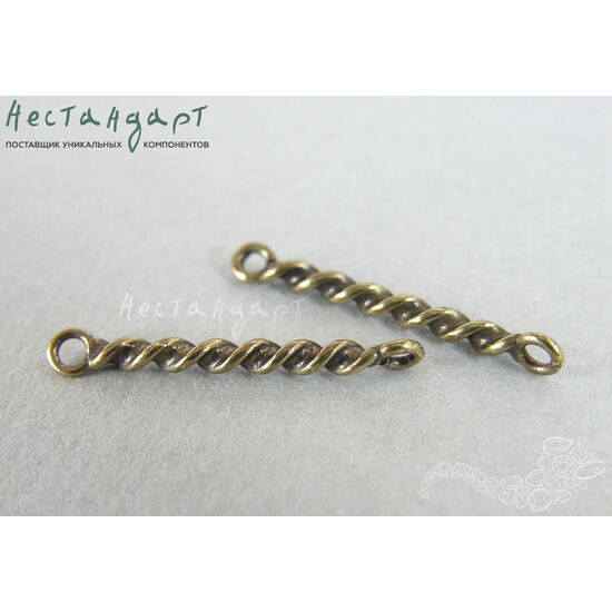 Коннектор Flexure Patina Bronze 26х2 мм