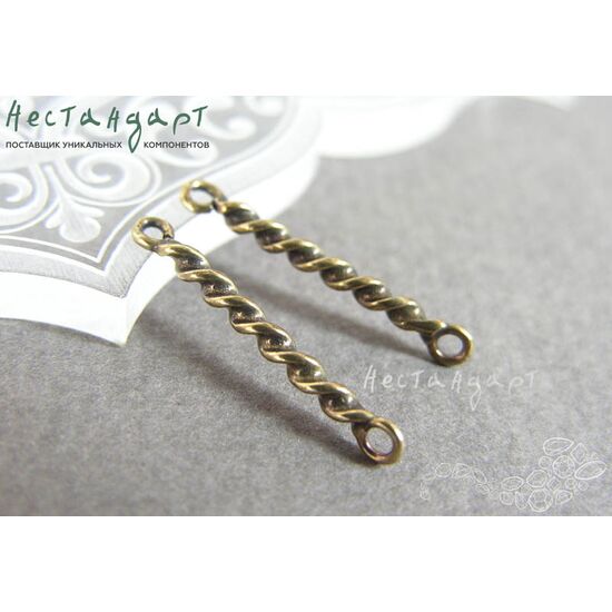 Коннектор Flexure Patina Bronze 26х2 мм, изображение 3