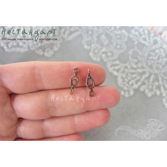 Коннектор Filigree Links Patina Copper 17х6 мм, изображение 3