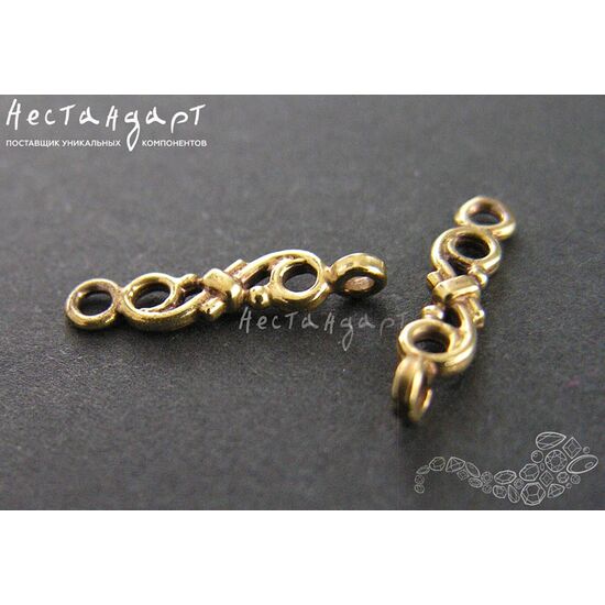 Коннектор Chain Patina Bronze 15х3,5 мм, изображение 2