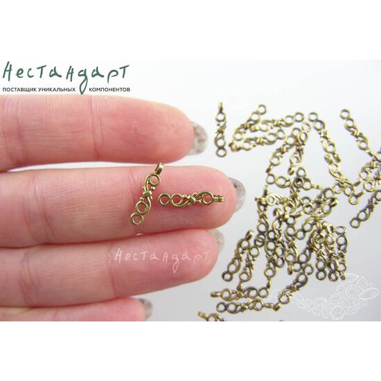 Коннектор Chain Patina Bronze 15х3,5 мм, изображение 3